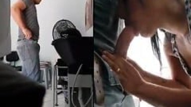 Cliente Vip já Chegou no Salão de Beleza Ganhando um Boquete da Cabeleireira e Colocou Uma Câmera Escondida Pra Filmar – MT