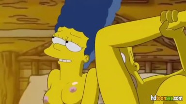 Los Simpson follando en la cabaña