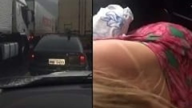 “Que Merda, Estrada Parada” Malandro Gravou um Vídeo da Estrada Parada Mas Quando Virou a Câmera Mostrou Que Estava Ganhando um Boquete – Caiu na Net