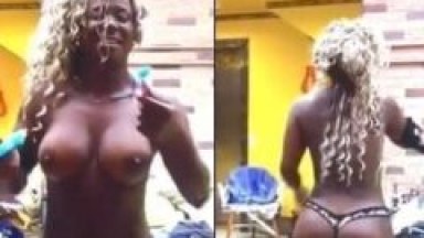 Adélia do Big Brother Brasil 16 Fica Chapada em Festa e Se Exibe Praticamente Nua Em Frente as Câmeras